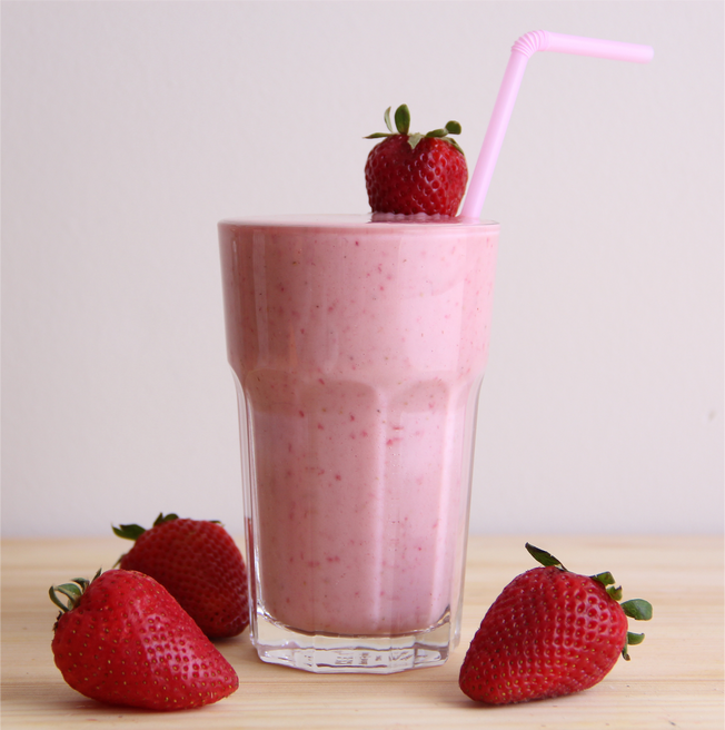 Glass of Strawberry Smoothie